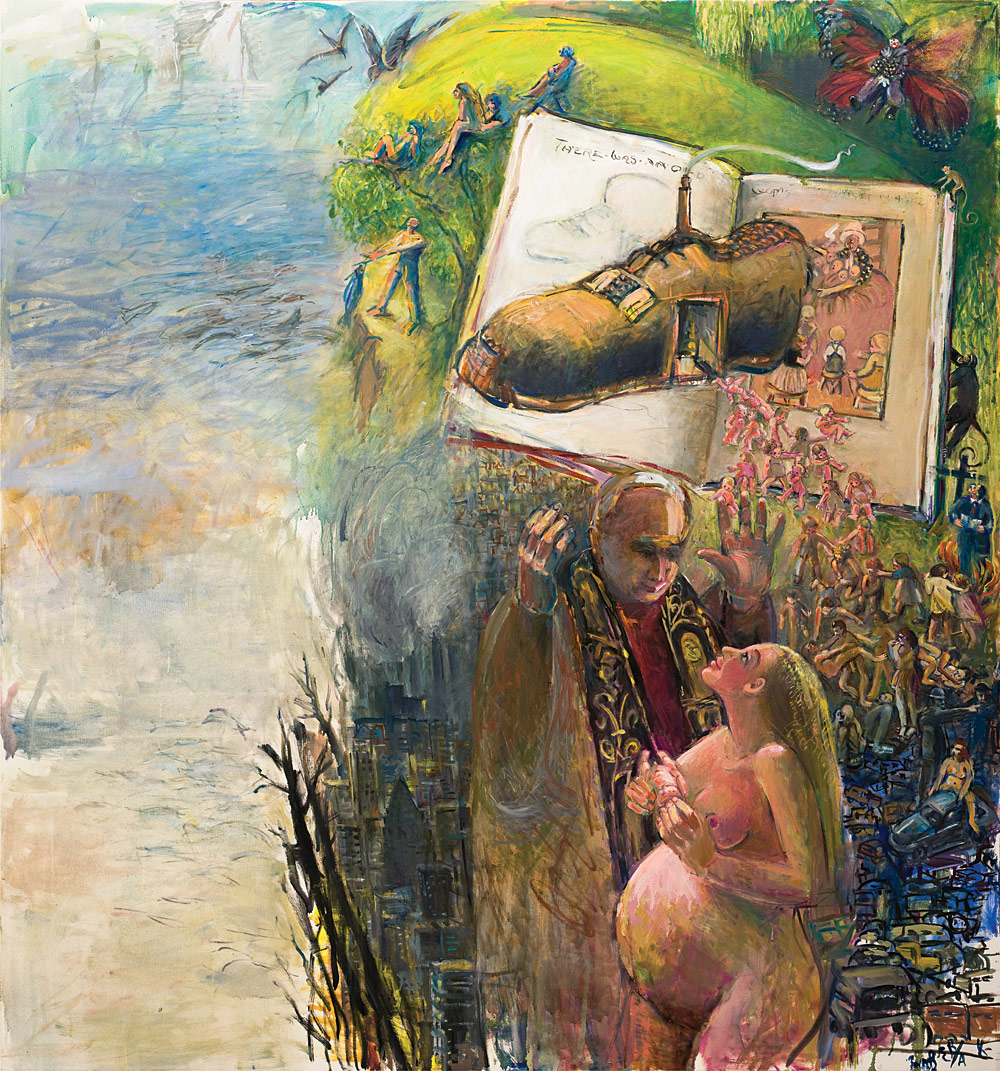 The Old Woman in the Shoe, 2007, 66" x 72", Oil on canvas