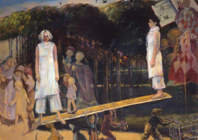 See Saw Margy Daw, 2004, 120 x 154", oil on canvas