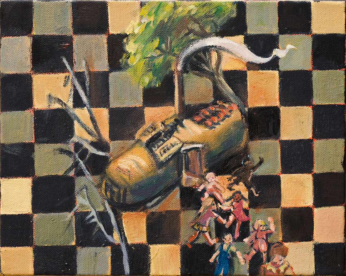 The Old Woman in the Shoe #5 oil on canvas, 8" x 10", 2006 - 2008